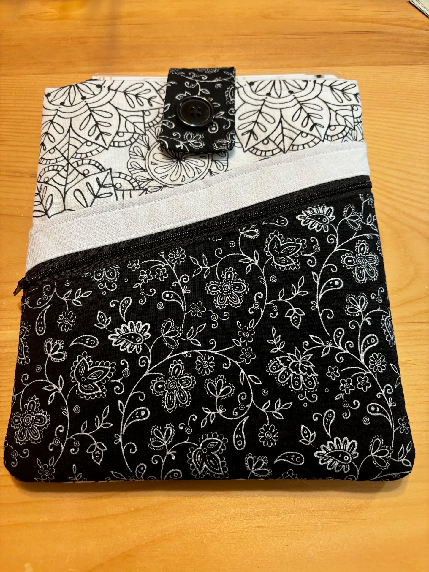 Protective Book Sleeve - Small Size - Black and Silver Design