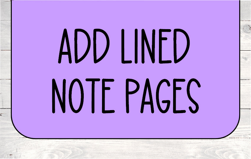 Add Lined Note Pages to Any Appointment Book