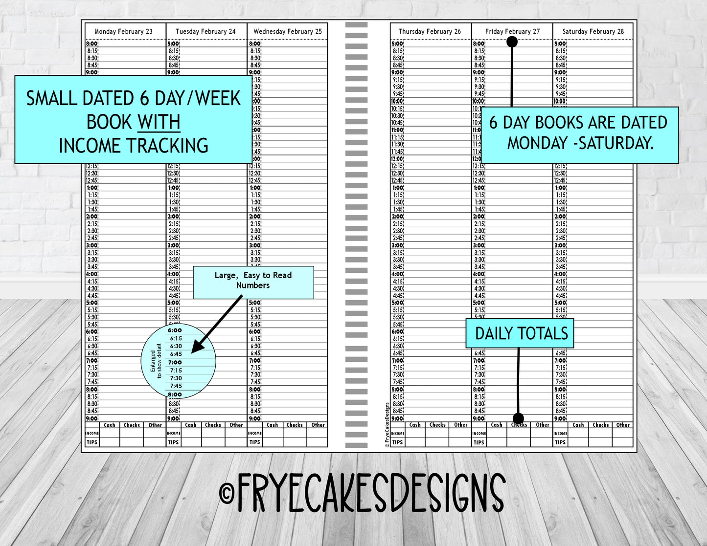 AZTEC DESIGN- Standard 12 Month Appointment Book - Start Any Month - 3 Sizes with Optional Income & Expenses Tracking
