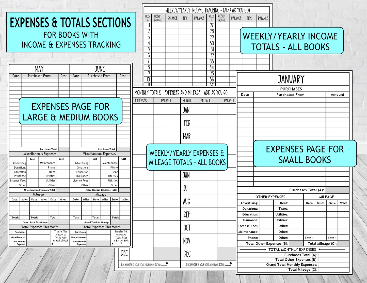 AZTEC DESIGN- Standard 12 Month Appointment Book - Start Any Month - 3 Sizes with Optional Income & Expenses Tracking
