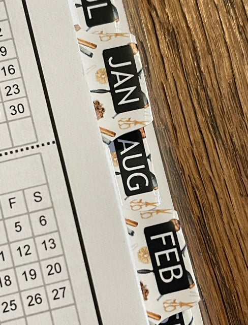 ANTIQUE STYLIST TOOLS DESIGN - 12 Month Dated Appointment Book With Business Organizer/Planner + UPGRADE OPTIONS