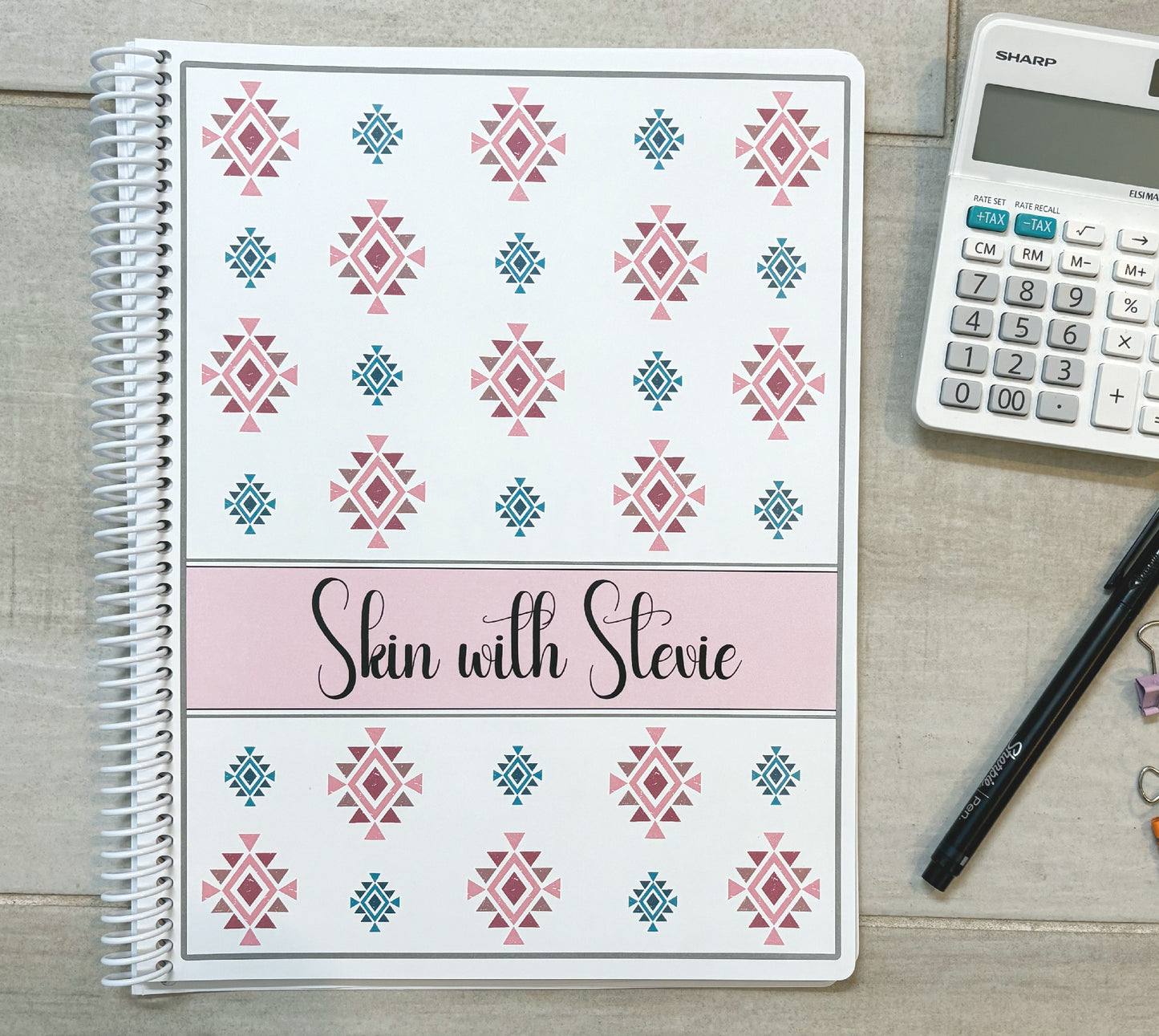 AZTEC DESIGN- Standard 12 Month Appointment Book - Start Any Month - 3 Sizes with Optional Income & Expenses Tracking