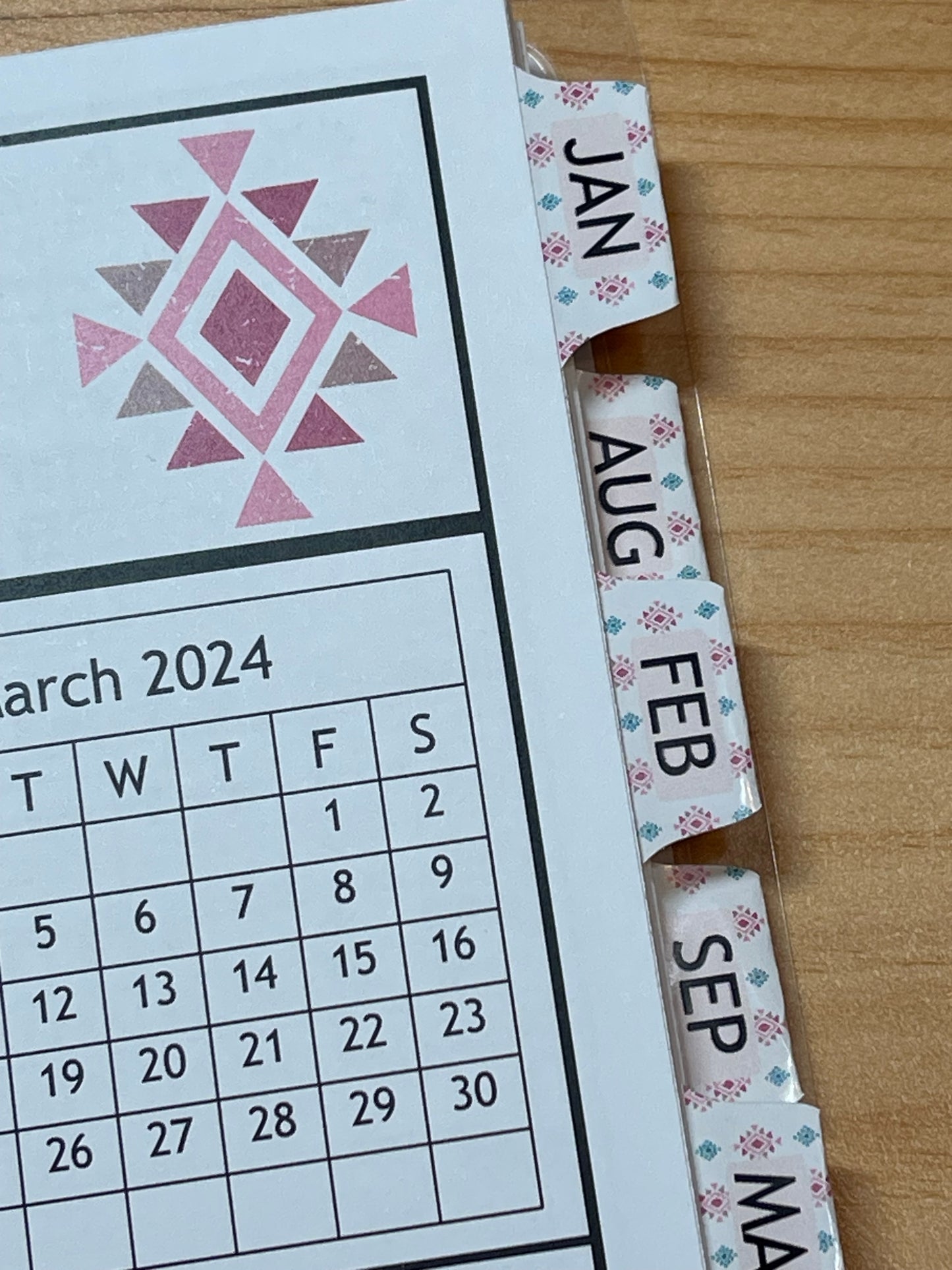 AZTEC DESIGN- Standard 12 Month Appointment Book - Start Any Month - 3 Sizes with Optional Income & Expenses Tracking