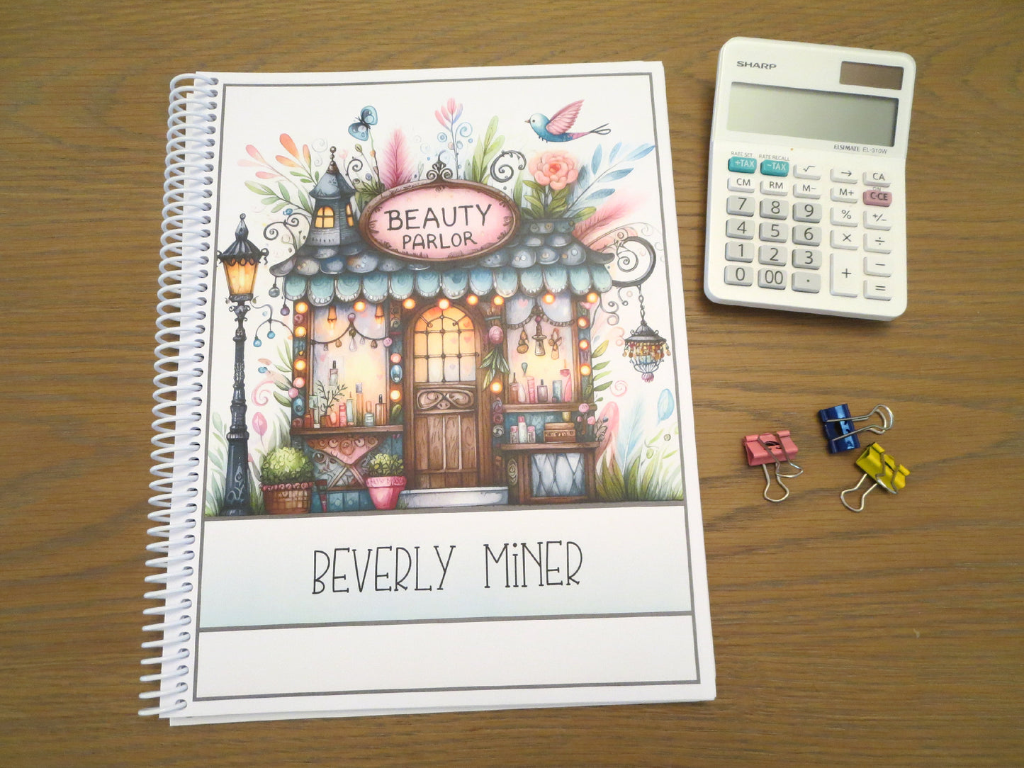 BEAUTY PARLOR DESIGNS - Standard 12 Month Appointment Book - Start Any Month - 3 Sizes with Optional Income & Expenses Tracking
