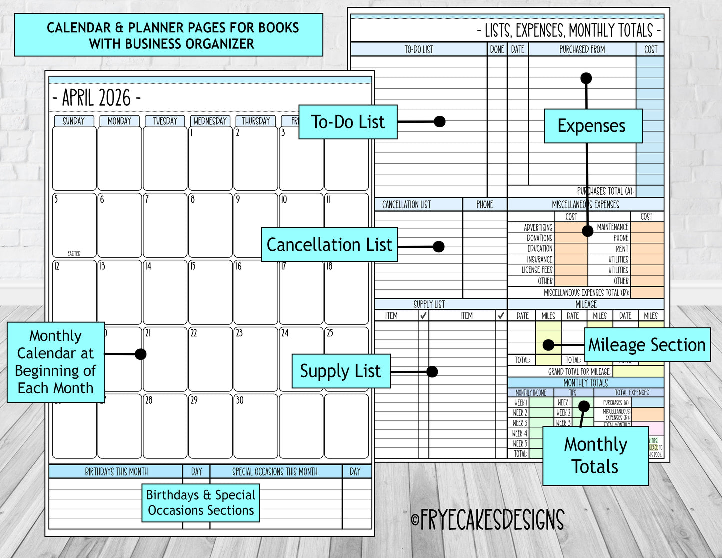 NAIL TOOLS DESIGN - PINKS - 12 Month Dated Appointment Book With Business Organizer/Planner + UPGRADE OPTIONS