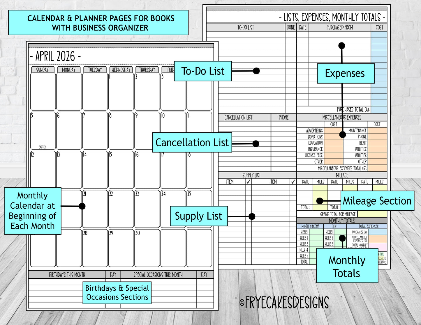 WHITE MARBLE DESIGN - 12 Month Dated Appointment Book With Business Organizer/Planner + UPGRADE OPTIONS