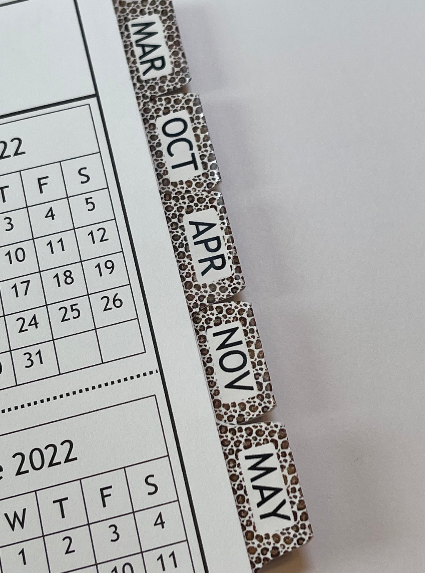 LEOPARD PRINT DESIGN- Standard 12 Month Appointment Book - Start Any Month - 3 Sizes with Optional Income & Expenses Tracking