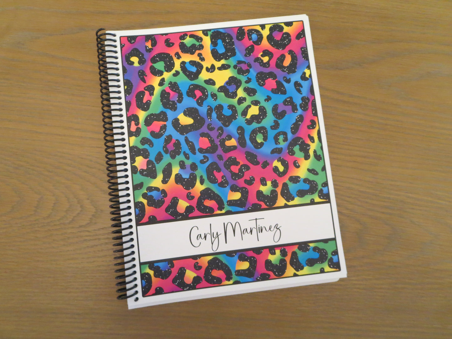 RAINBOW CHEETAH DESIGN - 12 Month Dated Appointment Book With Business Organizer/Planner + UPGRADE OPTIONS