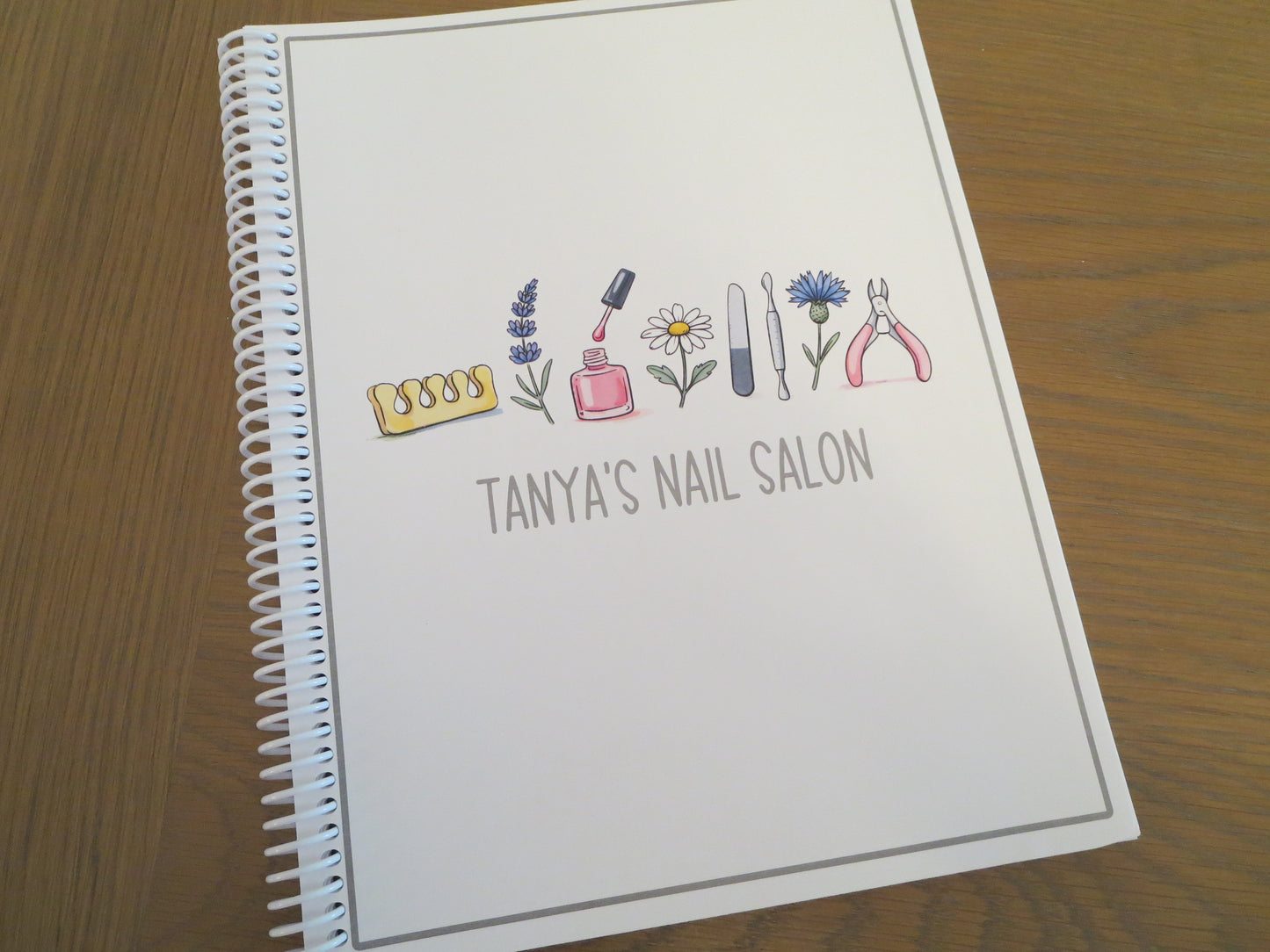 NAIL TOOLS & FLOWERS DESIGN - 12 Month Dated Appointment Book With Business Organizer/Planner + UPGRADE OPTIONS