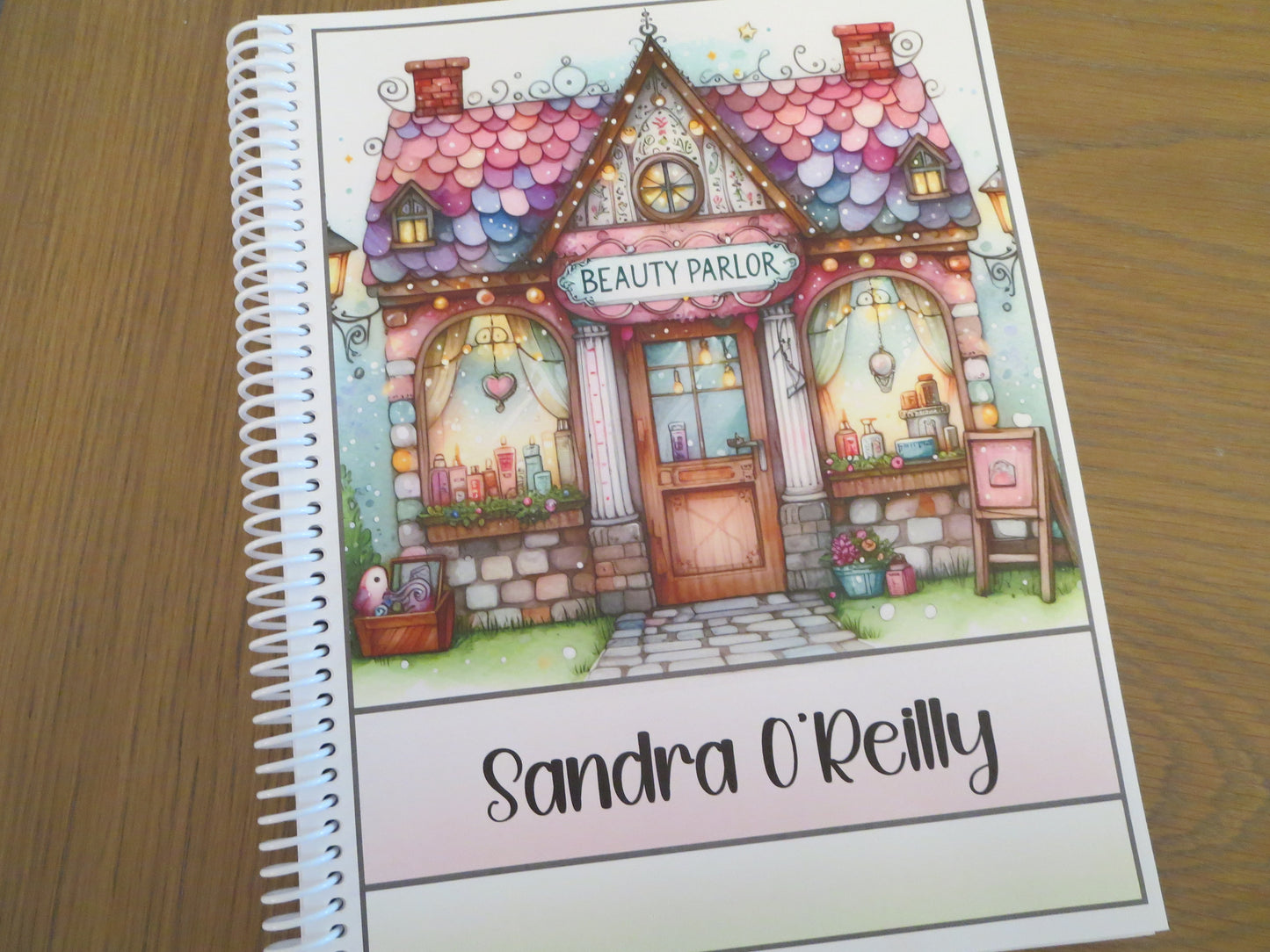 BEAUTY PARLOR DESIGN - 12 Month Dated Appointment Book With Business Organizer/Planner + UPGRADE OPTIONS