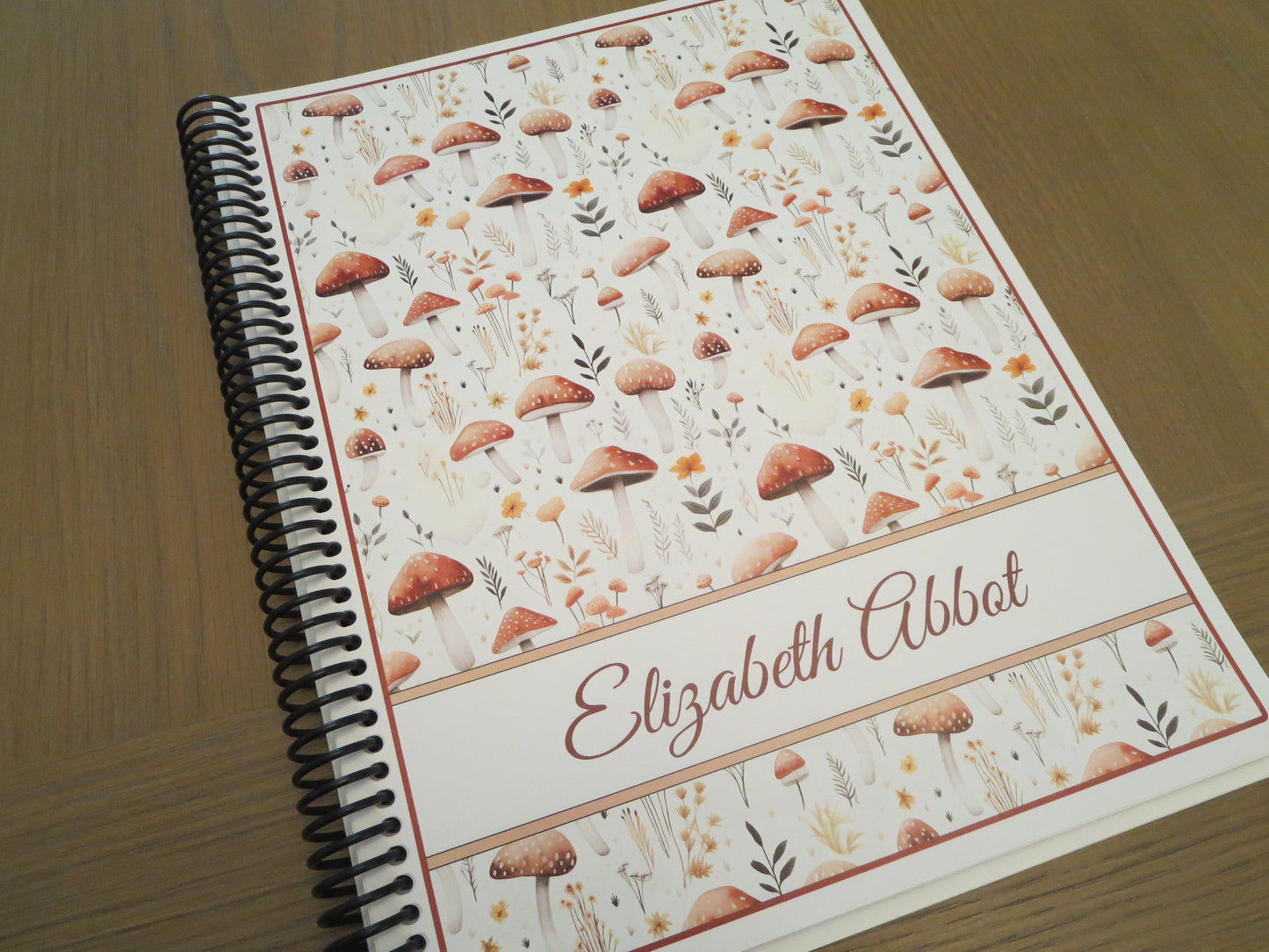 MUSHROOMS DESIGNS - 4 DESIGNS TO CHOOSE FROM - 12 Month Dated Appointment Book With Business Organizer/Planner + UPGRADE OPTIONS