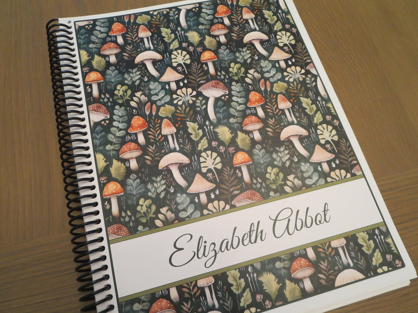 MUSHROOMS DESIGNS - 4 DESIGNS TO CHOOSE FROM - 12 Month Dated Appointment Book With Business Organizer/Planner + UPGRADE OPTIONS