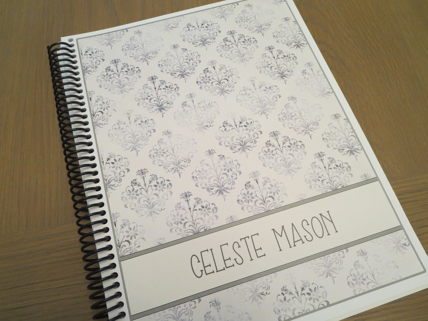 FADED DAMASK DESIGN - 12 Month Dated Appointment Book With Business Organizer/Planner + UPGRADE OPTIONS