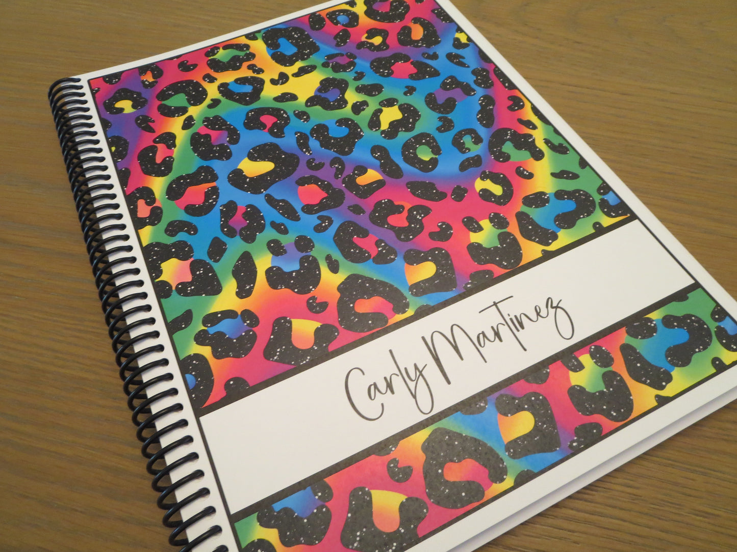 RAINBOW CHEETAH DESIGN - 12 Month Dated Appointment Book With Business Organizer/Planner + UPGRADE OPTIONS