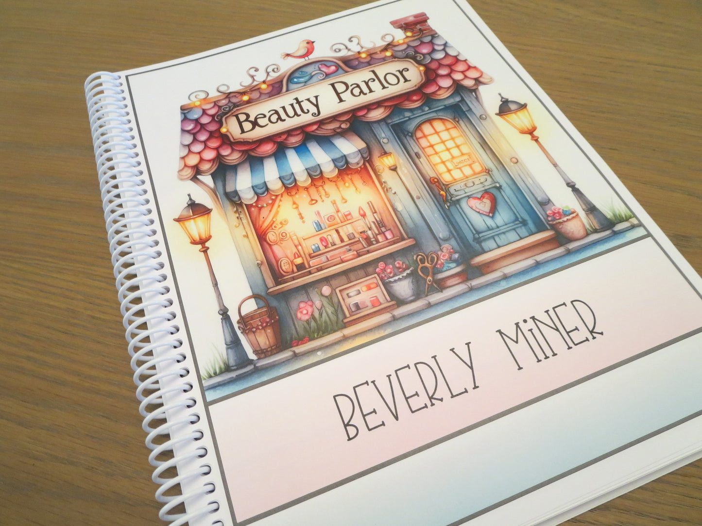 BEAUTY PARLOR DESIGN - 12 Month Dated Appointment Book With Business Organizer/Planner + UPGRADE OPTIONS
