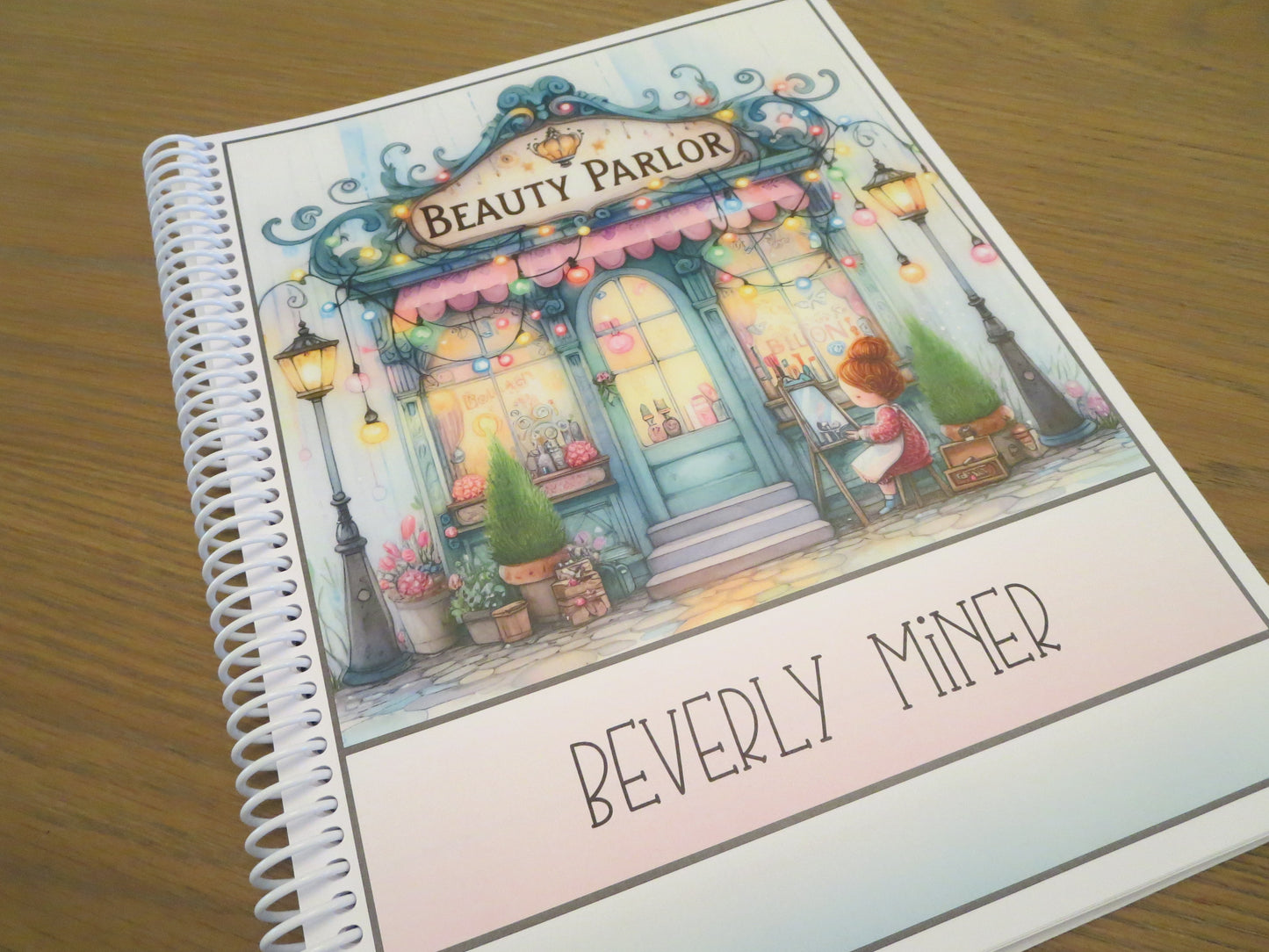 BEAUTY PARLOR DESIGN - 12 Month Dated Appointment Book With Business Organizer/Planner + UPGRADE OPTIONS
