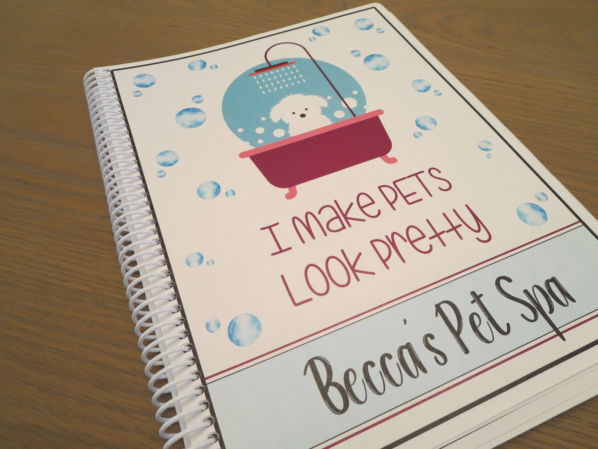 PRETTY PETS DESIGN - 12 Month Dated Appointment Book With Business Organizer/Planner + UPGRADE OPTIONS