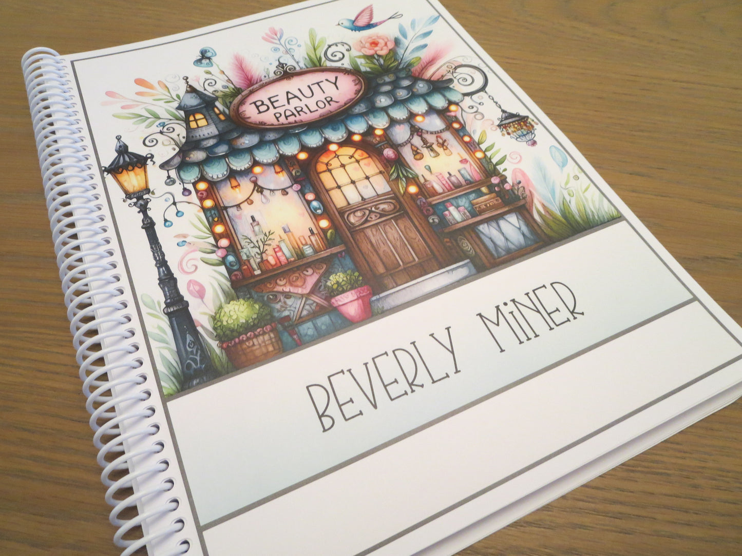 BEAUTY PARLOR DESIGN - 12 Month Dated Appointment Book With Business Organizer/Planner + UPGRADE OPTIONS