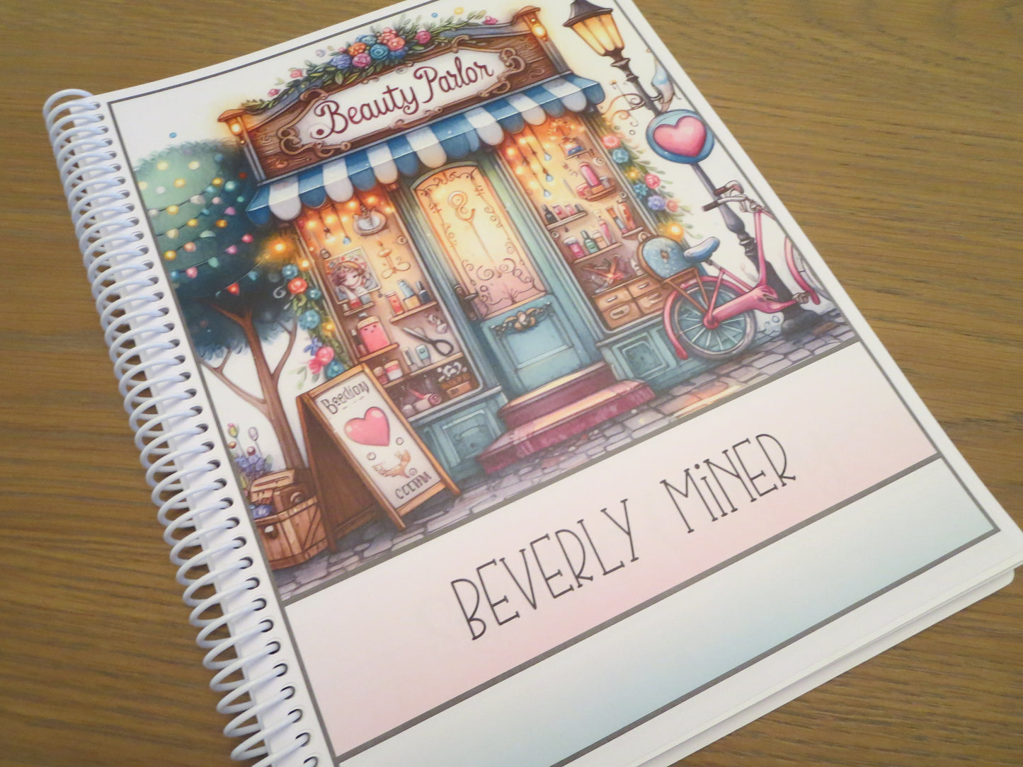 BEAUTY PARLOR DESIGN - 12 Month Dated Appointment Book With Business Organizer/Planner + UPGRADE OPTIONS