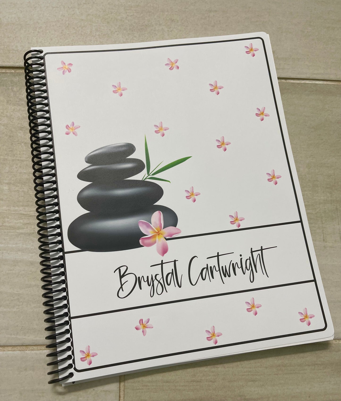 SPA HOT STONES DESIGN - 12 Month Dated Appointment Book With Business Organizer/Planner + UPGRADE OPTIONS