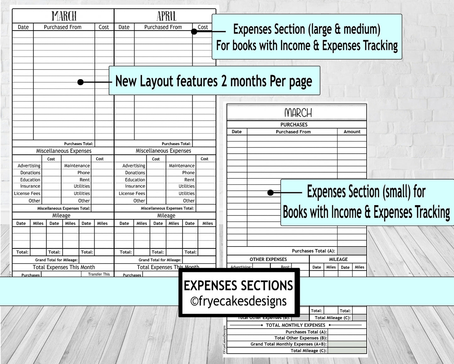 DAISY ON POSTCARD DESIGN- Standard 12 Month Appointment Book - Start Any Month - 3 Sizes with Optional Income & Expenses Tracking