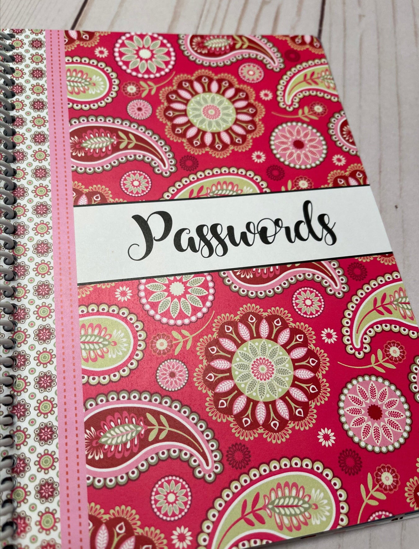 Password Organizer - Pink Paisley Design – FryeCakes Designs