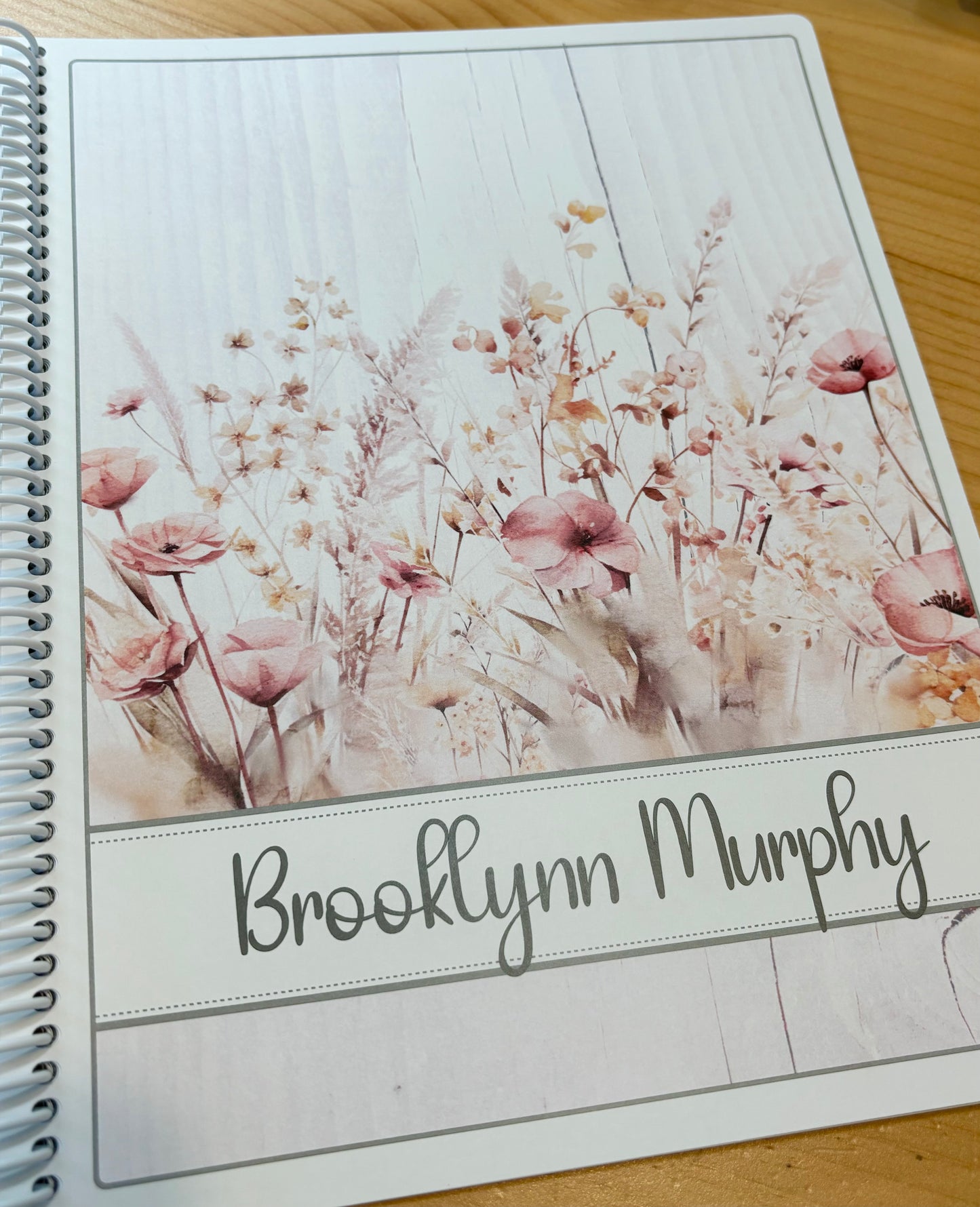 FIELD OF FLOWERS DESIGN- Standard 12 Month Appointment Book - Start Any Month - 3 Sizes with Optional Income & Expenses Tracking