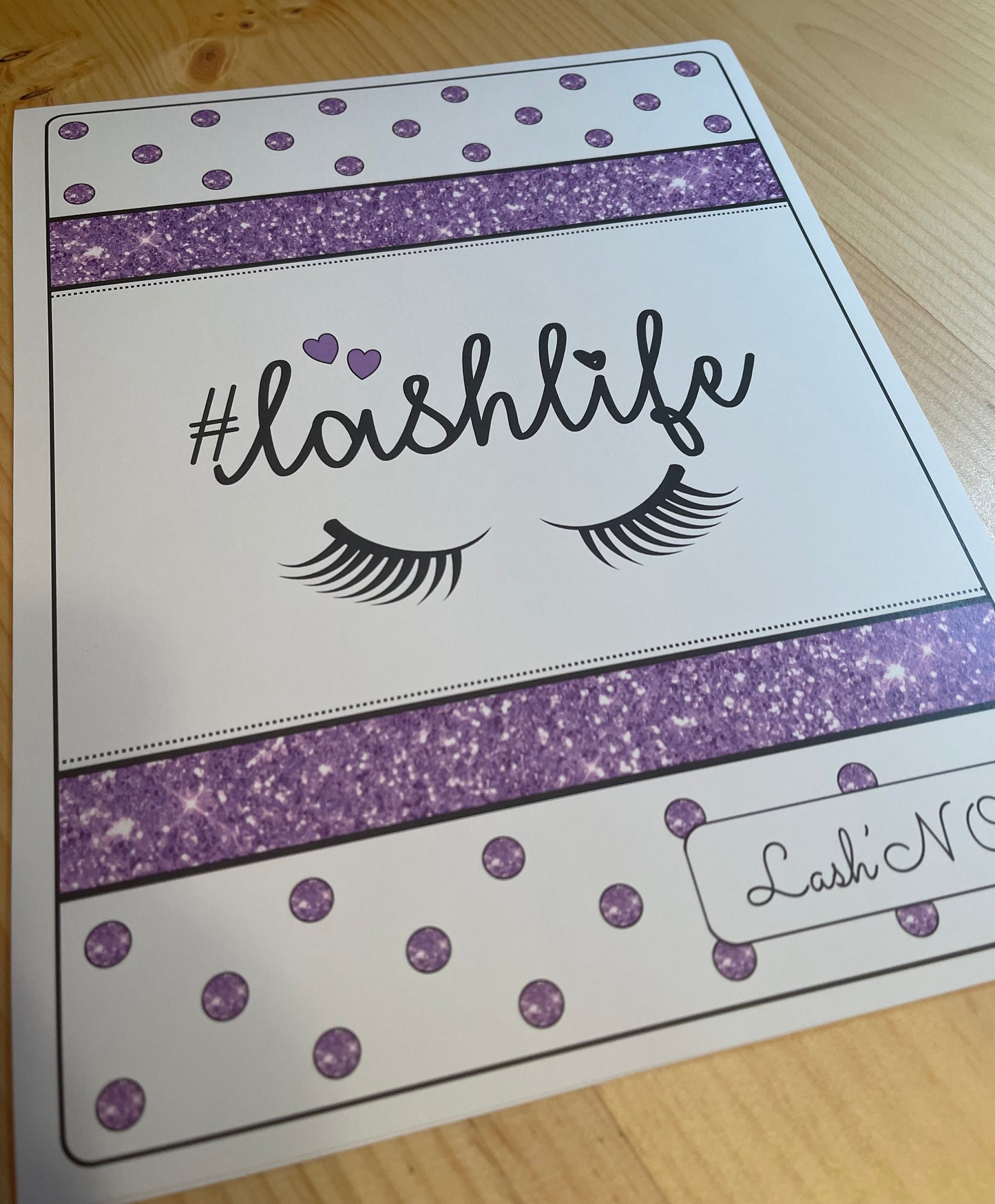LASH LIFE DESIGN - 12 Month Dated Appointment Book With Business Organizer/Planner + UPGRADE OPTIONS