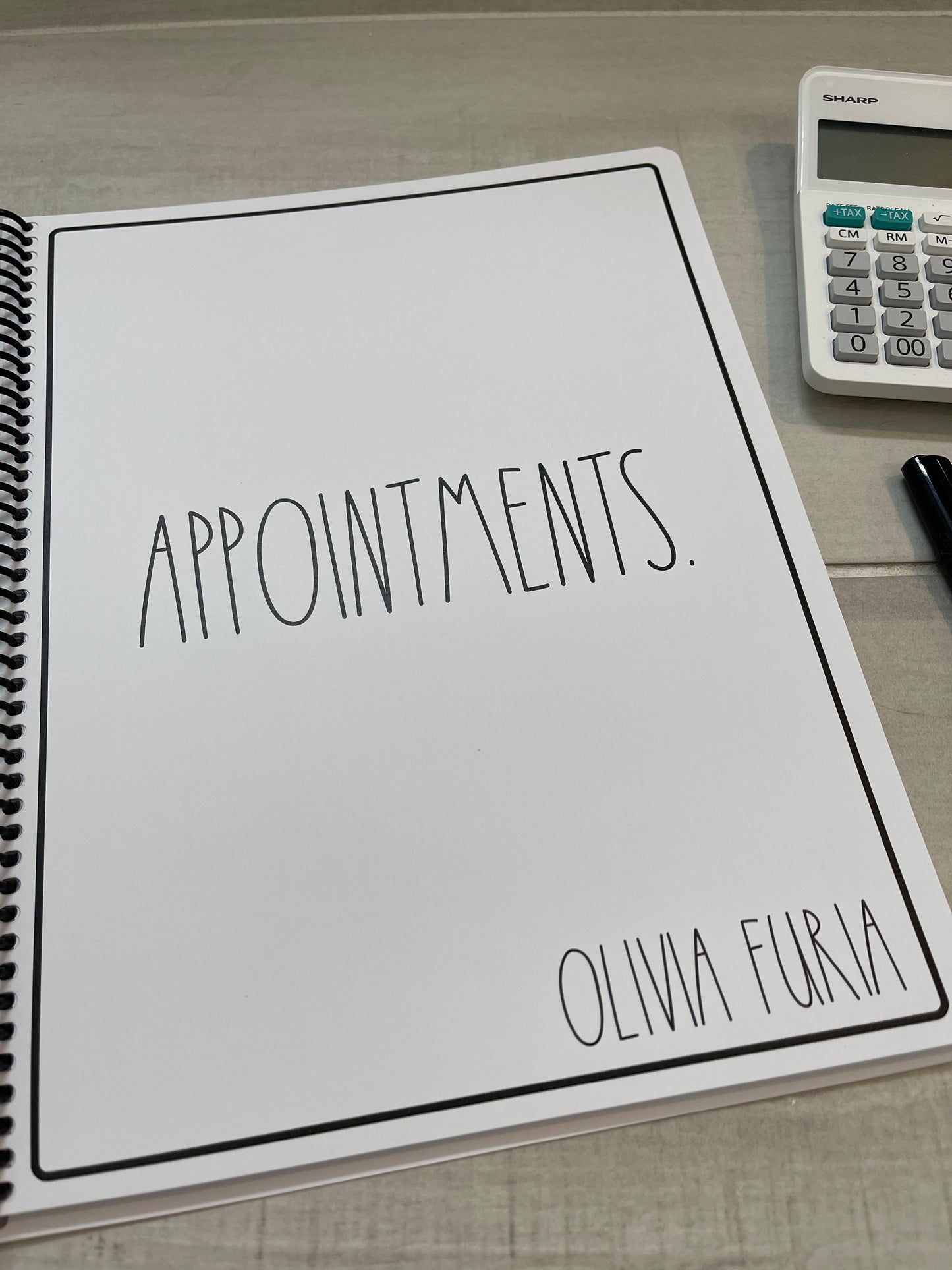 SIMPLY SIMPLE DESIGN - 12 Month Dated Appointment Book With Business Organizer/Planner + UPGRADE OPTIONS