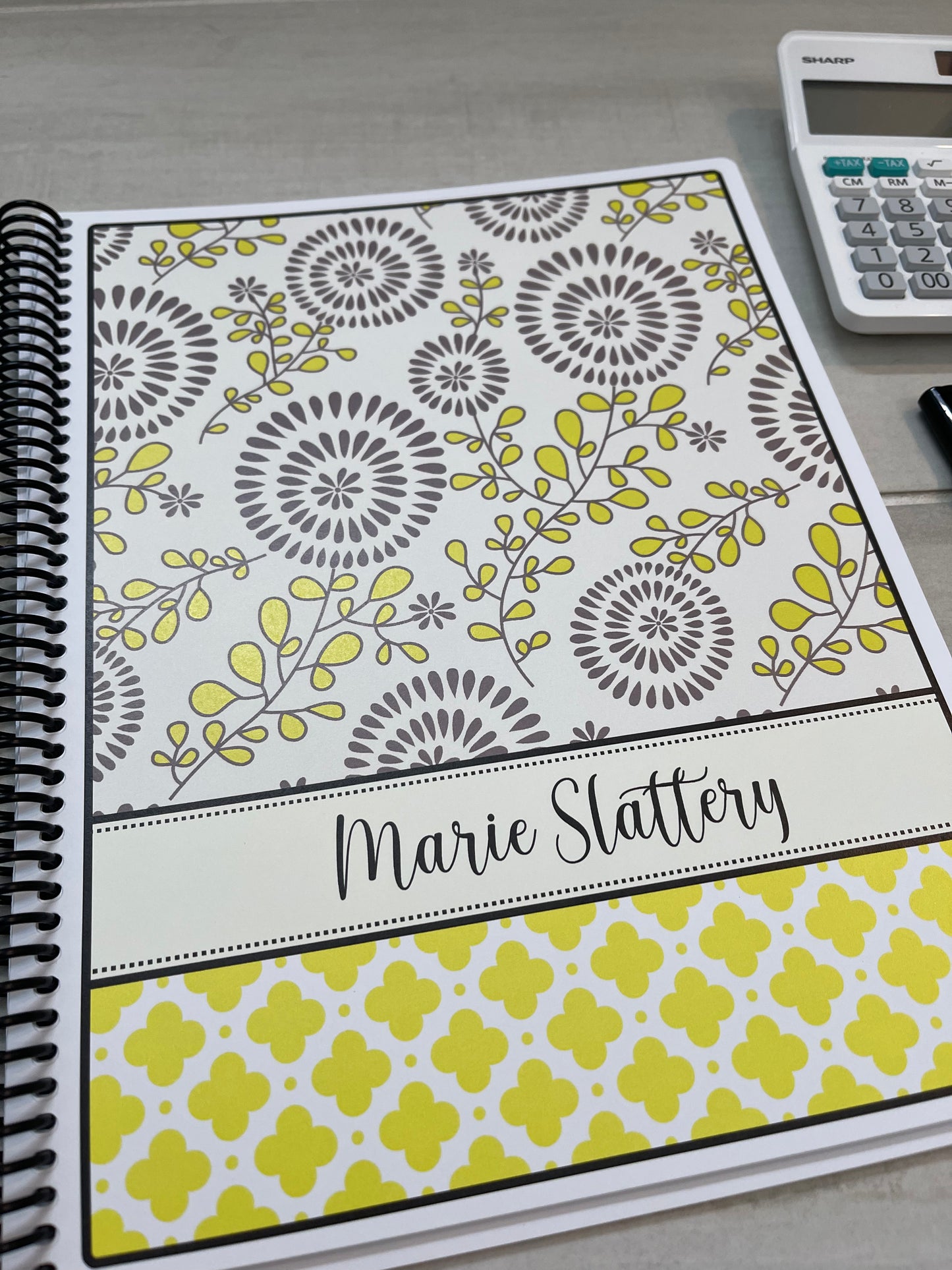 BOHO DESIGN- Standard 12 Month Appointment Book - Start Any Month - 3 Sizes with Optional Income & Expenses Tracking