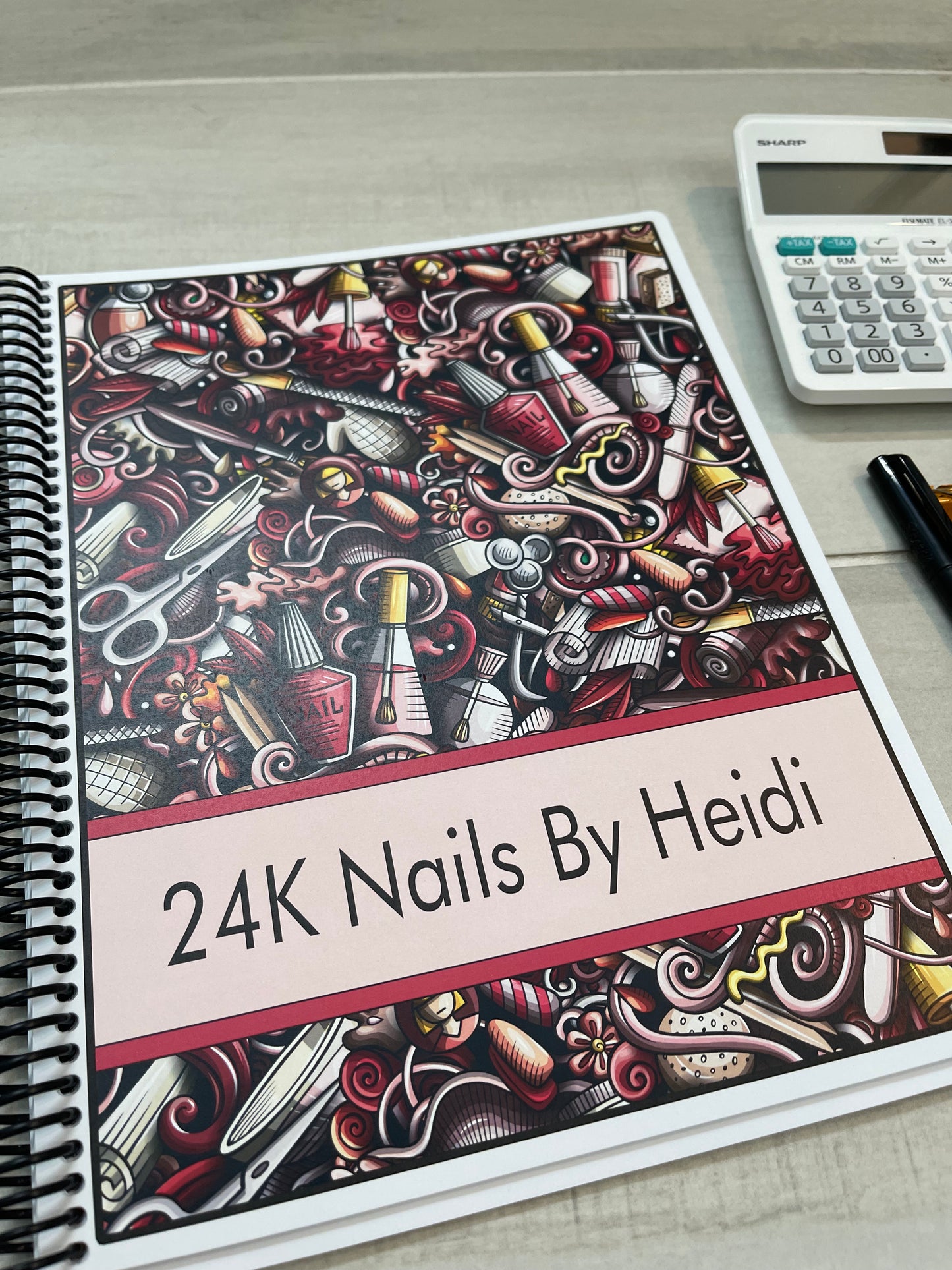 NAIL GRAPHICS DESIGN - REDS - 12 Month Dated Appointment Book With Business Organizer/Planner + UPGRADE OPTIONS
