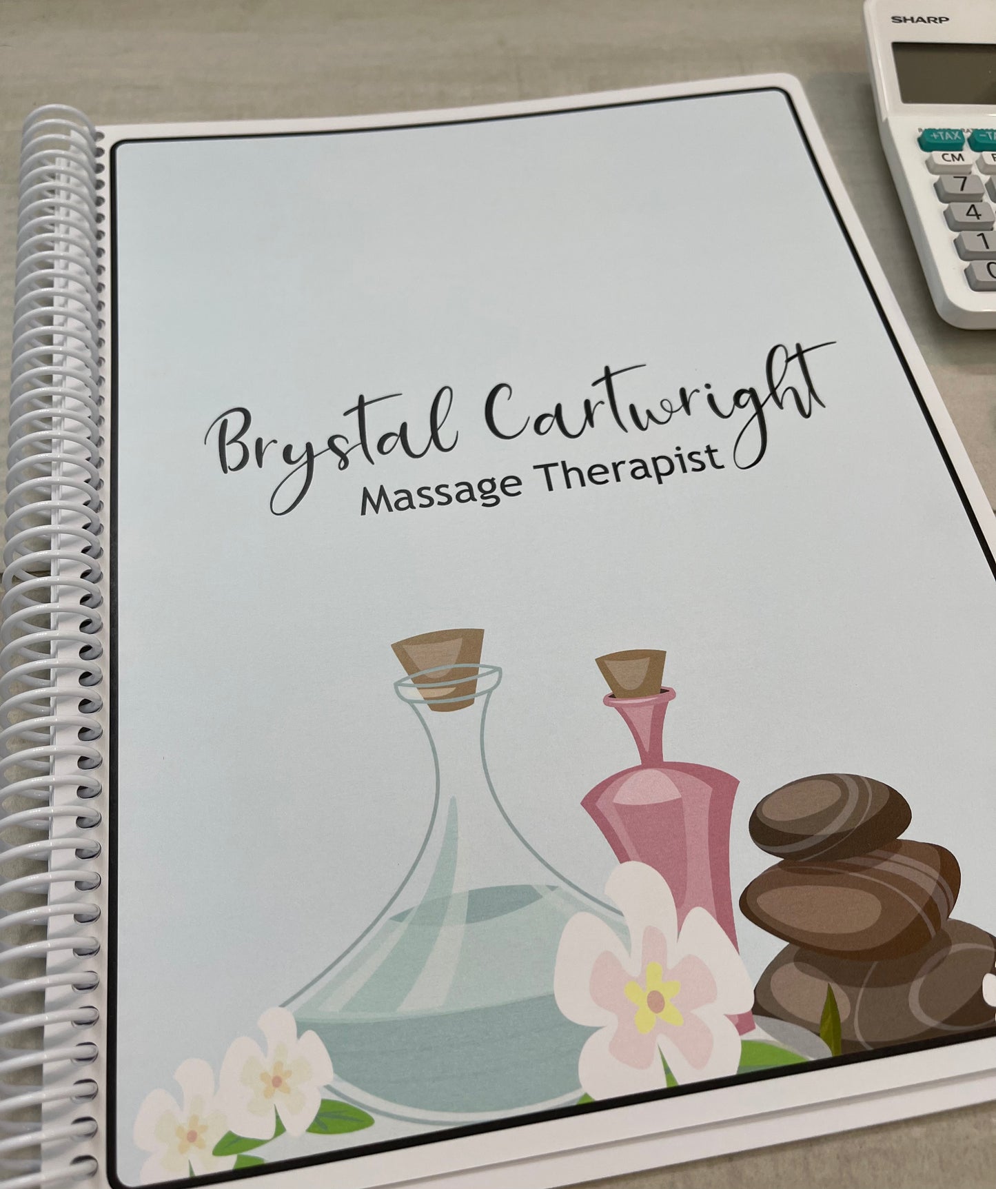 MASSAGE & SPA TOOLS DESIGN - 12 Month Dated Appointment Book With Business Organizer/Planner + UPGRADE OPTIONS