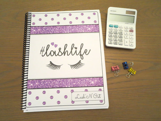 LASH LIFE DESIGN - Standard 12 Month Appointment Book - Start Any Month - 3 Sizes with Optional Income & Expenses Tracking