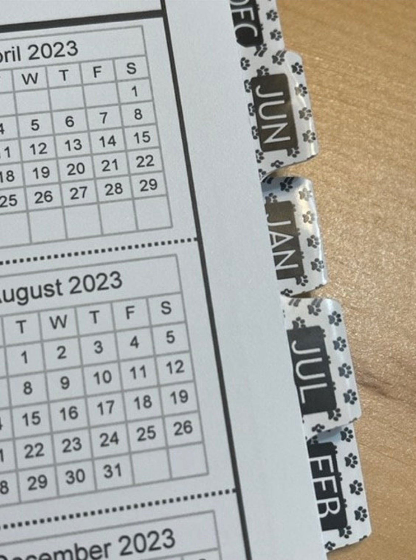 PAW PRINTS DESIGN - 12 Month Dated Appointment Book With Business Organizer/Planner + UPGRADE OPTIONS