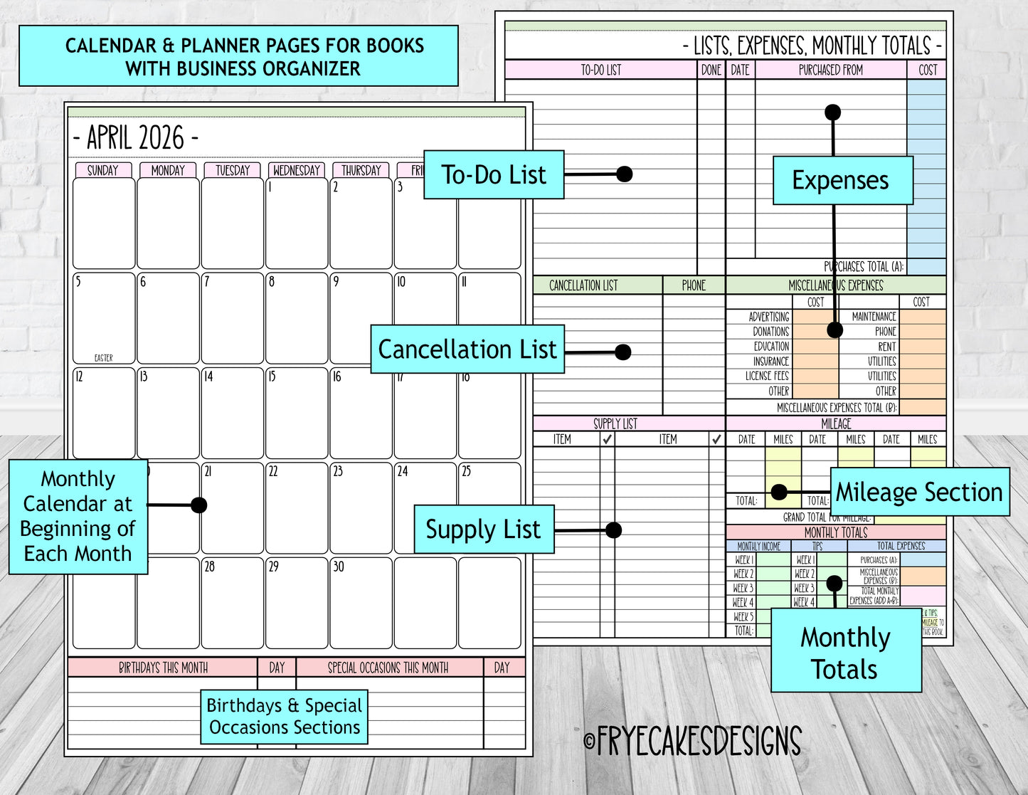 FLORAL POLISH DESIGN - 12 Month Dated Appointment Book With Business Organizer/Planner + UPGRADE OPTIONS