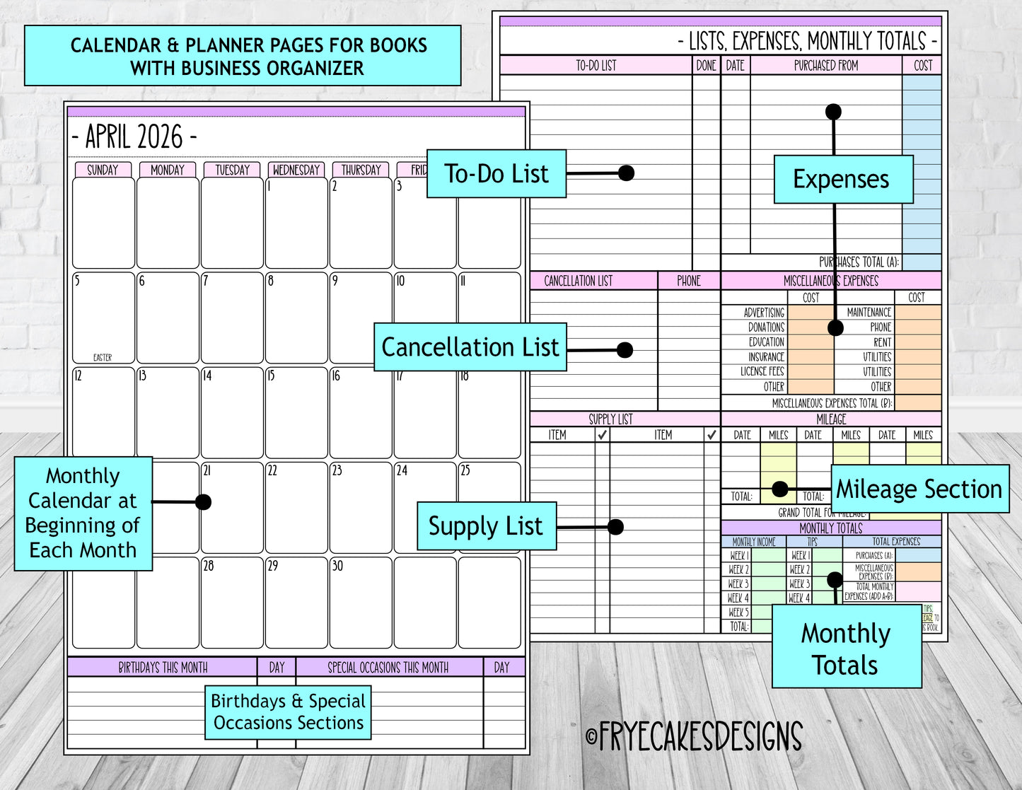 NAIL GRAPHICS DESIGN - PINKS - 12 Month Dated Appointment Book With Business Organizer/Planner + UPGRADE OPTIONS