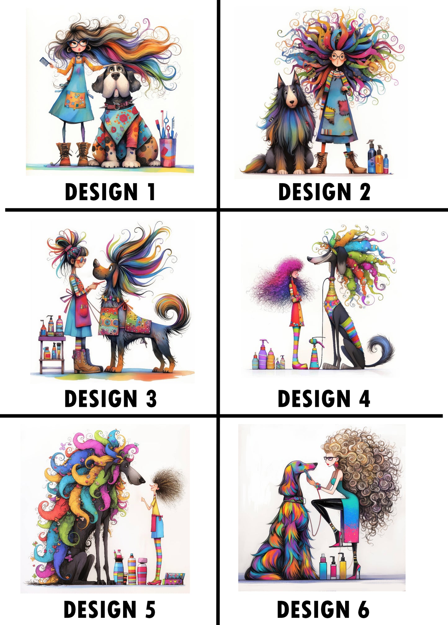 QUIRKY GROOMER DESIGN - 12 Month Dated Appointment Book With Business Organizer/Planner + UPGRADE OPTIONS\