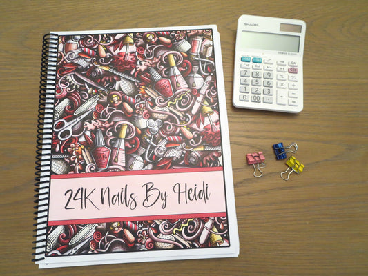 NAIL GRAPHICS DESIGN - REDS- Standard 12 Month Appointment Book - Start Any Month - 3 Sizes with Optional Income & Expenses Tracking
