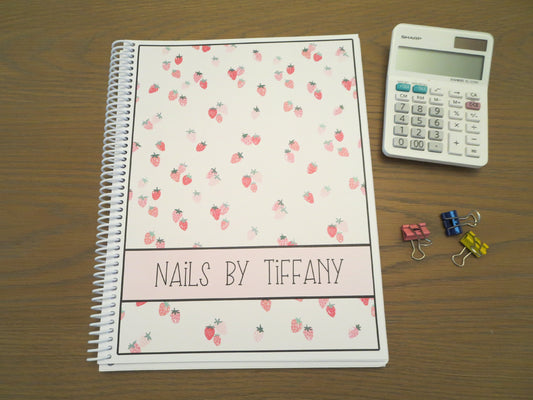 LITTLE STRAWBERRIES DESIGN- Standard 12 Month Appointment Book - Start Any Month - 3 Sizes with Optional Income & Expenses Tracking