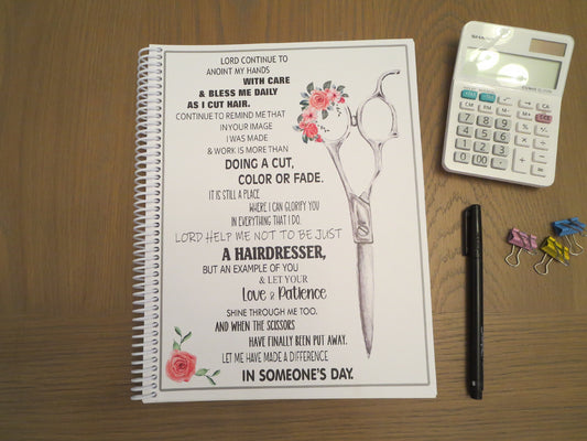 STYLIST PRAYER DESIGN - Standard 12 Month Appointment Book - Start Any Month - 3 Sizes with Optional Income & Expenses Tracking