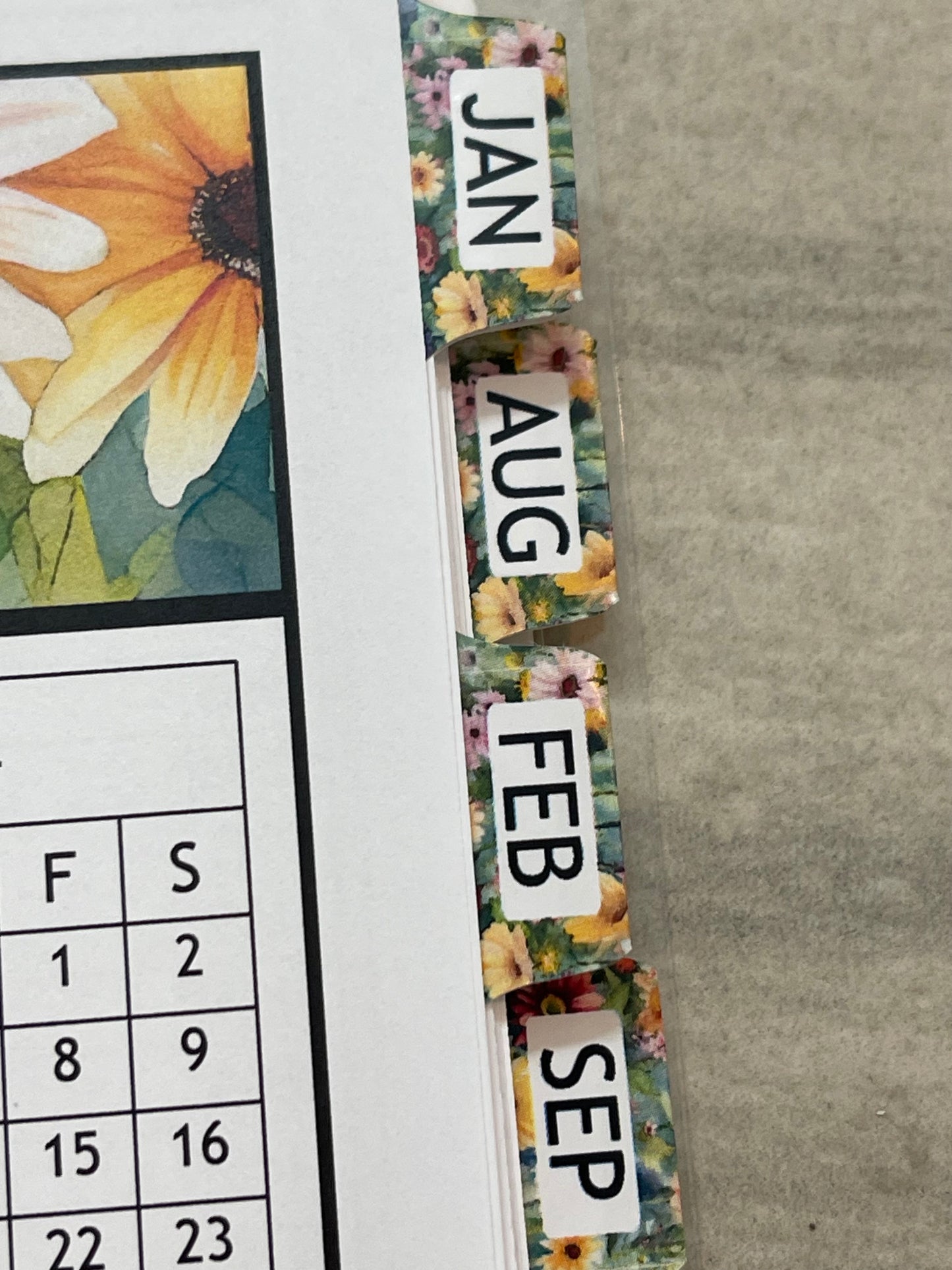 SUMMER FLOWERS DESIGN - 6 COVERS TO CHOOSE FROM - Standard 12 Month Appointment Book - Start Any Month - 3 Sizes with Optional Income & Expenses Tracking