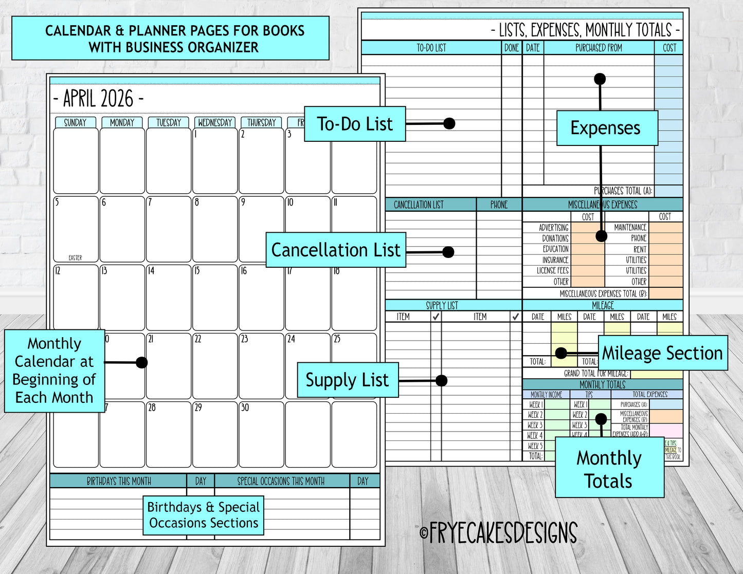 EDGY NAIL TECH DESIGN - 12 Month Dated Appointment Book With Business Organizer/Planner + UPGRADE OPTIONS