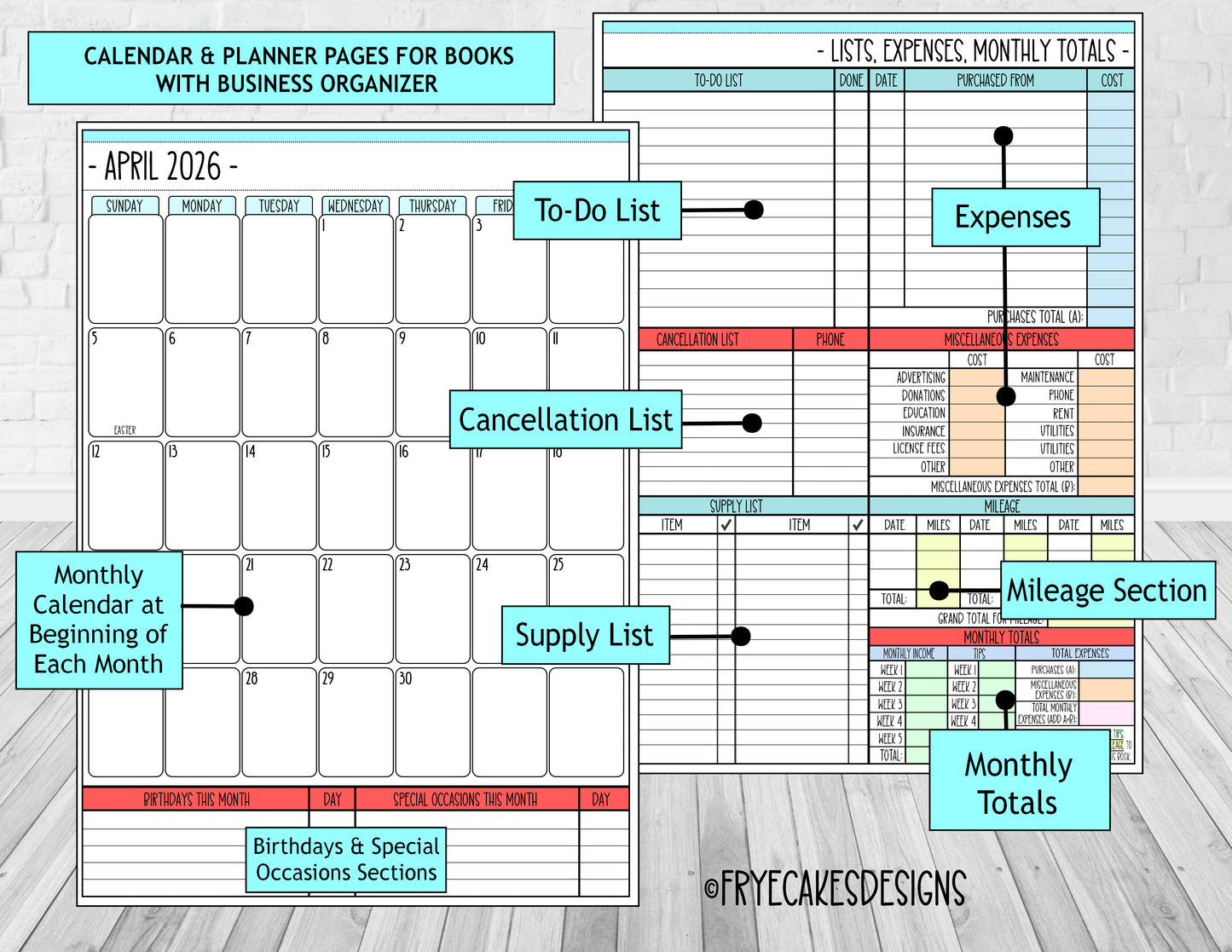 EDGY STYLIST DESIGN - 12 Month Dated Appointment Book With Business Organizer/Planner + UPGRADE OPTIONS