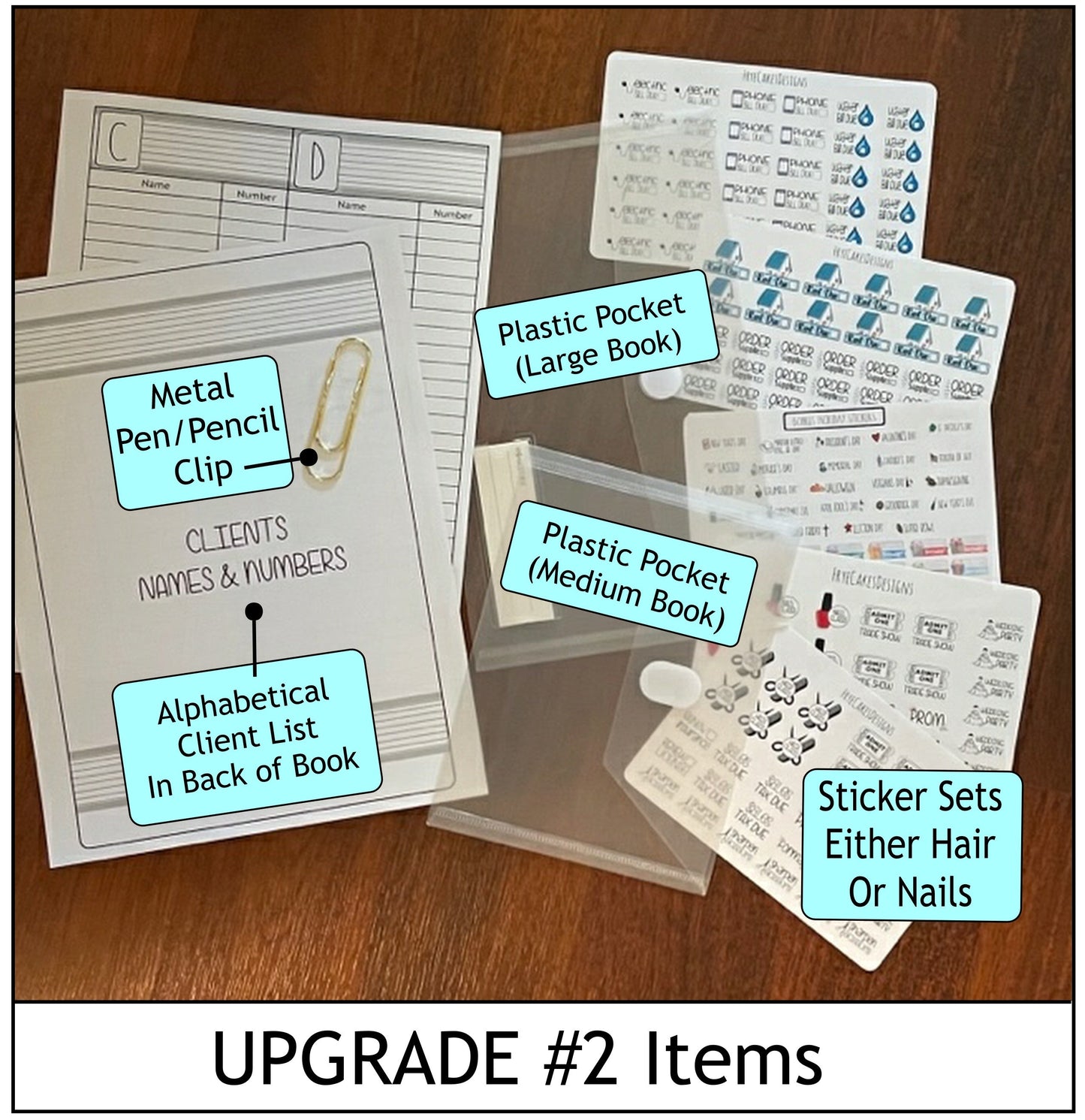 STYLIST SCISSORS DESIGN - 12 Month Dated Appointment Book With Business Organizer/Planner + UPGRADE OPTIONS