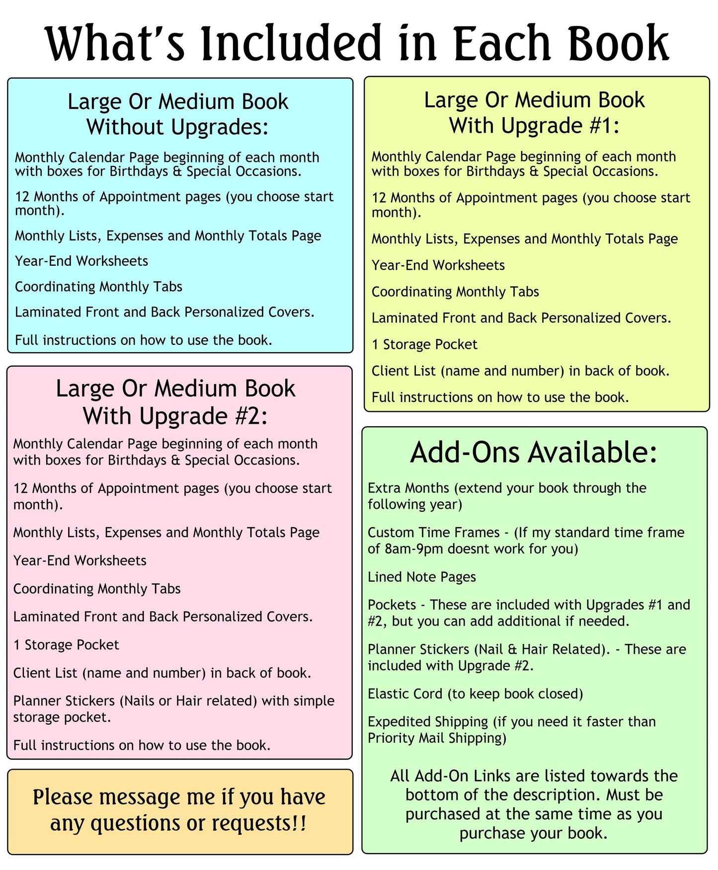 LOTS OF LASHES - PINK DESIGN - 12 Month Dated Appointment Book With Business Organizer/Planner + UPGRADE OPTIONS