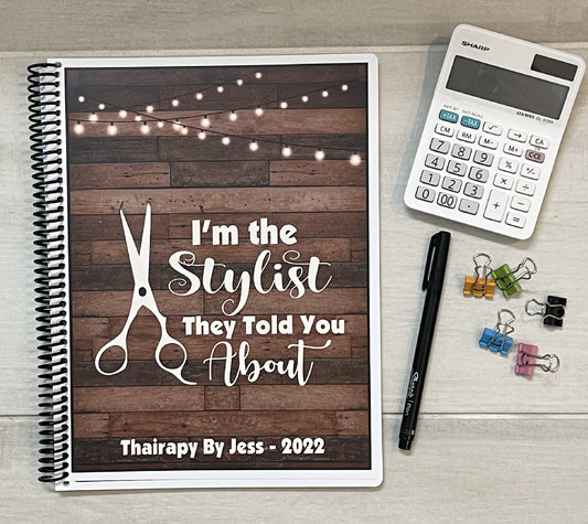 WOOD & LIGHTS DESIGN - Standard 12 Month Appointment Book - Start Any Month - 3 Sizes with Optional Income & Expenses Tracking