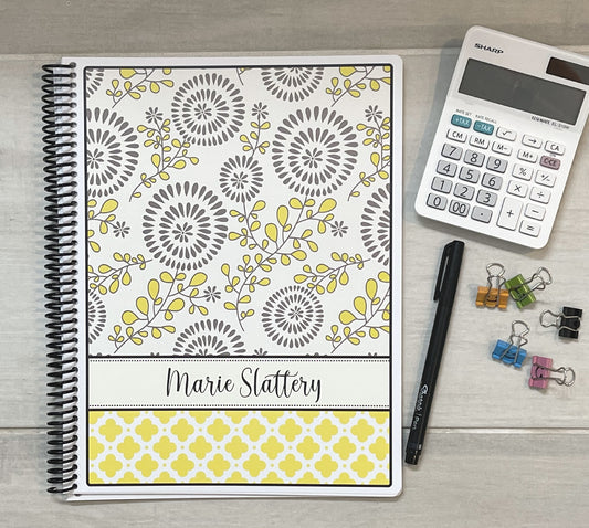 BOHO DESIGN- Standard 12 Month Appointment Book - Start Any Month - 3 Sizes with Optional Income & Expenses Tracking