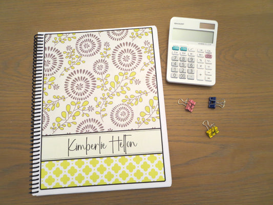 BOHO DESIGN- Standard 12 Month Appointment Book - Start Any Month - 3 Sizes with Optional Income & Expenses Tracking