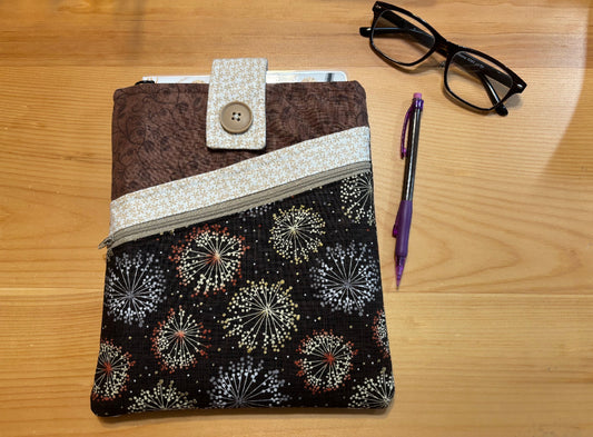 Protective Book Sleeve - Small Size - Brown & Beige Neutrals Design