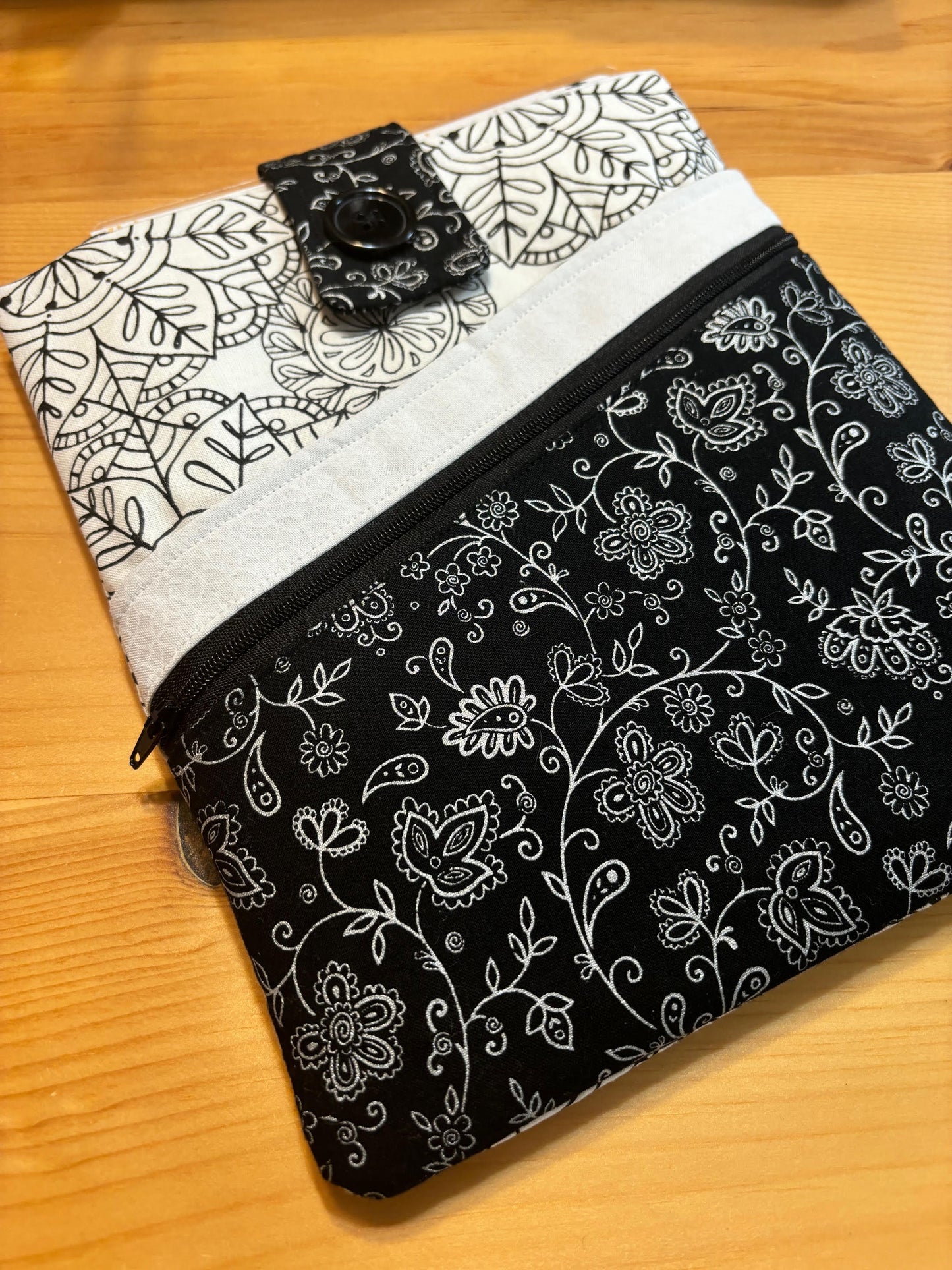 Protective Book Sleeve - Small Size - Black and Silver Design